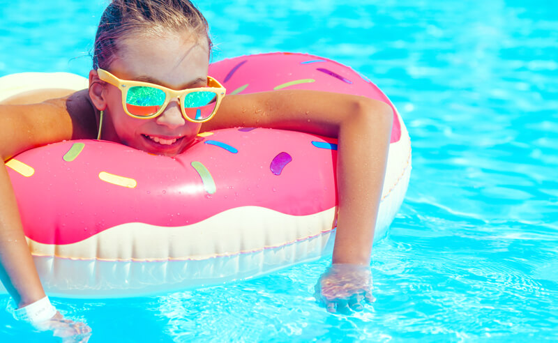 Girl in pool